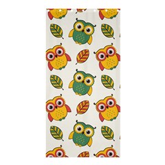 Background-with-owls-leaves-pattern Shower Curtain 36  X 72  (stall)  by Simbadda