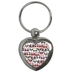 Cute-dog-seamless-pattern-background Key Chain (heart) by Simbadda