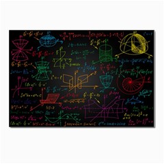 Mathematical-colorful-formulas-drawn-by-hand-black-chalkboard Postcard 4 x 6  (pkg Of 10) by Simbadda