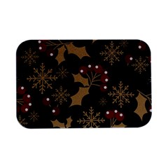 Christmas-pattern-with-snowflakes-berries Open Lid Metal Box (silver)   by Simbadda