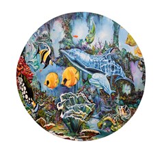Colorful Aquatic Life Wall Mural Mini Round Pill Box (pack Of 5) by Proyonanggan