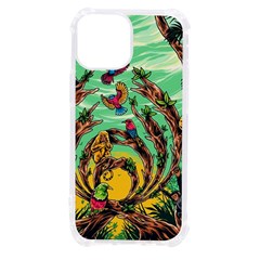 Monkey Tiger Bird Parrot Forest Jungle Style Iphone 13 Mini Tpu Uv Print Case by Grandong
