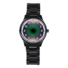 Abstract Patterns Stainless Steel Round Watch by Bangk1t
