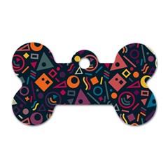 Doodle Pattern Dog Tag Bone (one Side) by Grandong