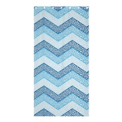 Seamless Pattern Of Cute Summer Blue Line Zigzag Shower Curtain 36  X 72  (stall)  by Grandong