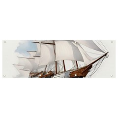 Ship Sail Sea Waves Banner And Sign 9  X 3  by uniart180623