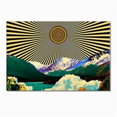 Surreal Art Psychadelic Mountain Postcard 4 x 6  (pkg Of 10) by uniart180623