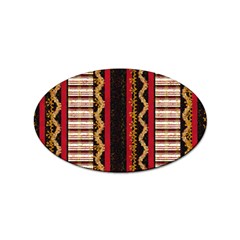 Textile Pattern Abstract Fabric Sticker Oval (100 Pack) by pakminggu