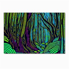 Spectral Forest Nature Postcard 4 x 6  (pkg Of 10) by uniart180623