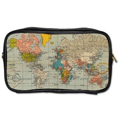 Vintage World Map Toiletries Bag (two Sides) by pakminggu