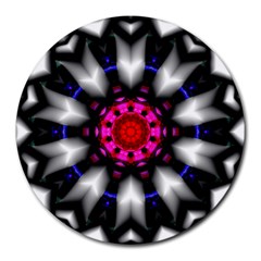 Kaleidoscope-round-metal Round Mousepad by Bedest