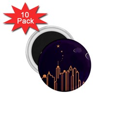 Skyscraper Town Urban Towers 1 75  Magnets (10 Pack)  by pakminggu