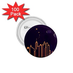 Skyscraper Town Urban Towers 1 75  Buttons (100 Pack)  by pakminggu
