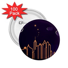 Skyscraper Town Urban Towers 2 25  Buttons (100 Pack)  by pakminggu
