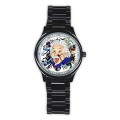 Albert Einstein Physicist Stainless Steel Round Watch by Cowasu