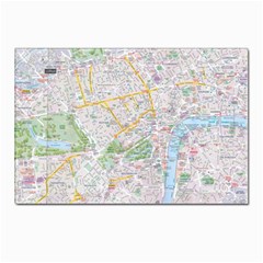 London City Map Postcard 4 x 6  (pkg Of 10) by Bedest
