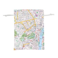 London City Map Lightweight Drawstring Pouch (l) by Bedest