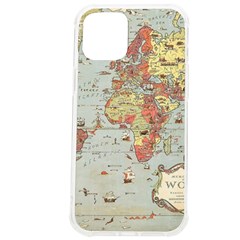 Vintage Old Antique World Map Iphone 12 Pro Max Tpu Uv Print Case by Bedest