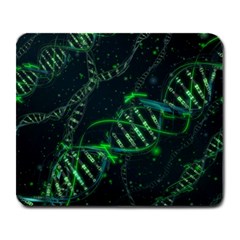 Green And Black Abstract Digital Art Large Mousepad by Bedest