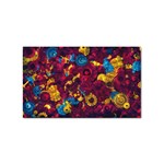 Psychedelic Digital Art Colorful Flower Abstract Multi Colored Sticker Rectangular (100 pack) Front