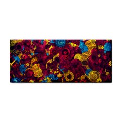 Psychedelic Digital Art Colorful Flower Abstract Multi Colored Hand Towel by Bedest
