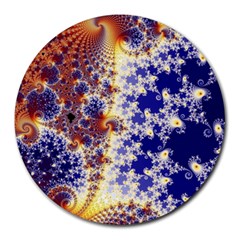 Psychedelic Colorful Abstract Trippy Fractal Mandelbrot Set Round Mousepad by Bedest