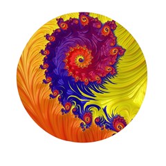 Fractal Spiral Bright Colors Mini Round Pill Box by Proyonanggan