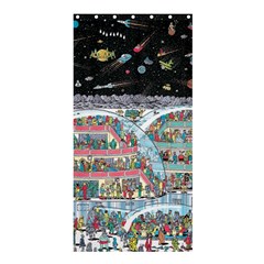 Abstract Painting Space Cartoon Shower Curtain 36  X 72  (stall)  by Grandong