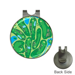 Golf Course Par Golf Course Green Hat Clips With Golf Markers by Sarkoni