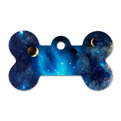 3d Universe Space Star Planet Dog Tag Bone (one Side) by Grandong