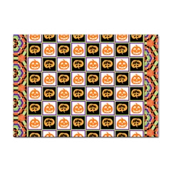 Chess Halloween Pattern Sticker A4 (10 Pack) by Ndabl3x