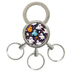 Ghost Pumpkin Scary 3-ring Key Chain by Ndabl3x