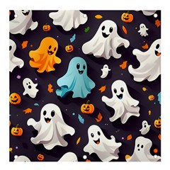 Ghost Pumpkin Scary Banner And Sign 4  X 4  by Ndabl3x