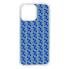 Skyblue Floral Iphone 14 Pro Max Tpu Uv Print Case by Sparkle
