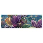 Abstract Blossoms  Banner and Sign 12  x 4  Front