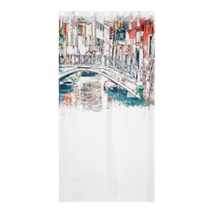 Venice T- Shirt Venice Voyage Art Digital Painting Watercolor Discovery T- Shirt Shower Curtain 36  X 72  (stall)  by ZUXUMI