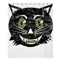 Vintage Halloween Black Cat T- Shirt Vintage Halloween Black Cat T- Shirt Shower Curtain 60  X 72  (medium)  by ZUXUMI