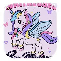 Waitress T- Shirt Awesome Unicorn Waitresses Are Magical For A Waiting Staff T- Shirt Stacked Food Storage Container by ZUXUMI