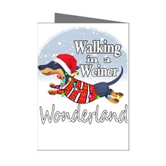 Weiner T- Shirt Walking In A Weiner Wonderland T- Shirt (1) Mini Greeting Cards (pkg Of 8) by ZUXUMI