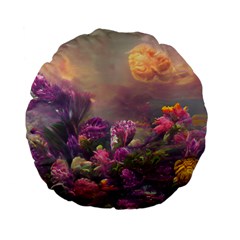 Floral Blossoms  Standard 15  Premium Flano Round Cushions by Internationalstore