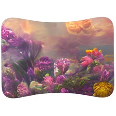 Floral Blossoms  Velour Seat Head Rest Cushion by Internationalstore