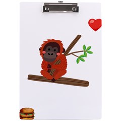 Orangutan T-shirtsteal Your Heart Orangutan 14 T-shirt A4 Acrylic Clipboard by EnriqueJohnson