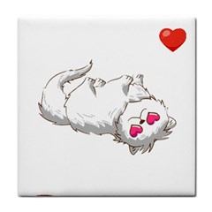 Persian Cat T-shirtsteal Your Heart Persian Cat 01 T-shirt Tile Coaster by EnriqueJohnson