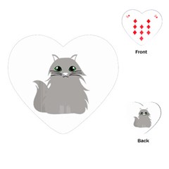 Persian Cat T-shirtwhite Look Calm Persian Cat 09 T-shirt Playing Cards Single Design (heart) by EnriqueJohnson