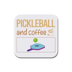 Pickleball T-shirtif It Involves Coffee Pickleball T-shirt Rubber Square Coaster (4 Pack) by EnriqueJohnson