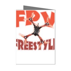 Fpv Freestyle T- Shirt F P V Freestyle Drone Racing Drawing Artwork T- Shirt (2) Mini Greeting Cards (pkg Of 8) by ZUXUMI