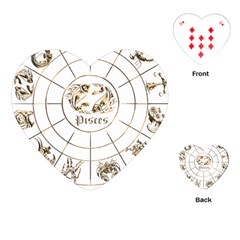 Pisces T-shirtpisces Gold Edition - 12 Zodiac In 1 T-shirt Playing Cards Single Design (heart) by EnriqueJohnson
