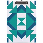 Abstract Pattern T- Shirt Hourglass Pattern A4 Acrylic Clipboard Front