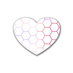 Abstract T- Shirt Honeycomb Pattern 7 Rubber Heart Coaster (4 Pack) by EnriqueJohnson