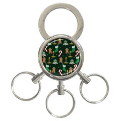 Pattern Christmas Gift 3-ring Key Chain by uniart180623